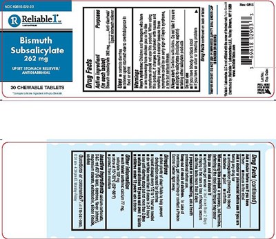 Bismuth (369618029033 Bismuth Subsalicylate Chew Tablets 262 mg)
